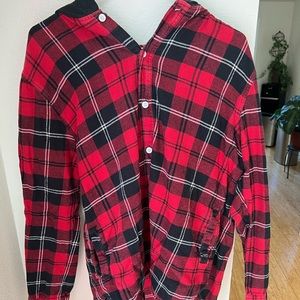 hooded flannel